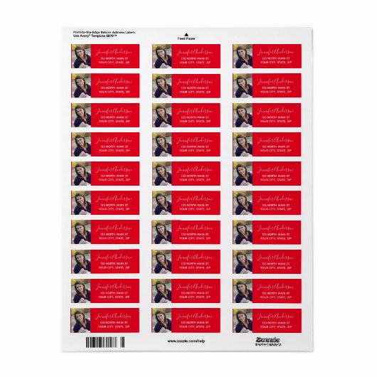 Rode middelbare schoolkleuren | Hogeschool Etiket (Full Sheet)