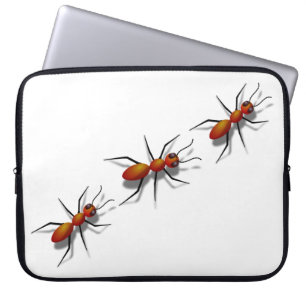 Rode mieren die op je kruipen laptop sleeve