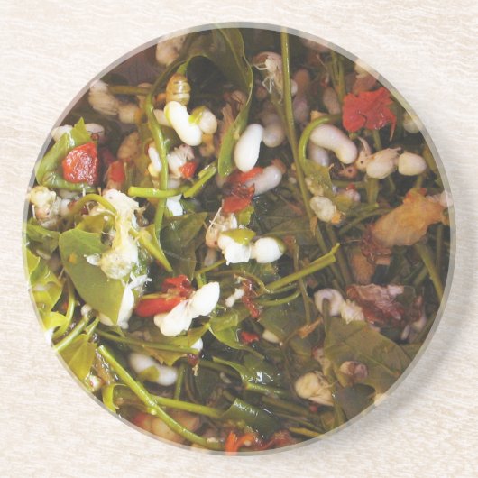 Rode Mieren Eiersalade ... Thais Straatvoedsel Zandsteen Onderzetter (Voorkant)