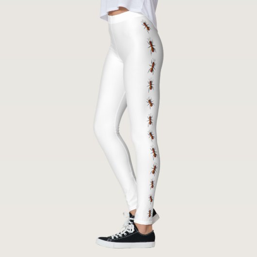 Rode mieren kruipen je benen omhoog leggings (Links)