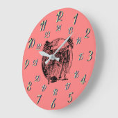 Rode  militaire tijd grote klok (Hoek)