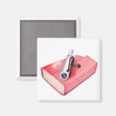 Rode Mini Schetsboek Magneet (Voorkant / Achterkant)