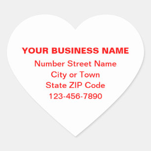 Rode miniaturen Teksten van het merk op wit Hart Sticker