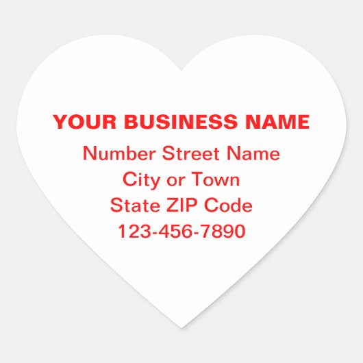 Rode miniaturen Teksten van het merk op wit Hart Sticker (Voorkant)
