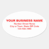 Rode miniaturen Teksten van het merk op wit Ovale Sticker (Voorkant)