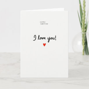 Rode Minimaal I Love You Kaart