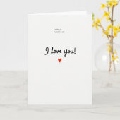 Rode Minimaal I Love You Kaart (Gele Bloem)