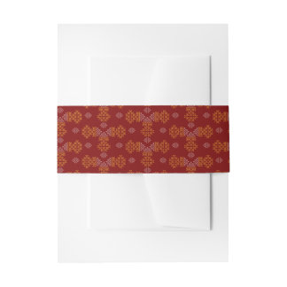 Rode Minimaal Tamil Kolam Pongal Ontwerp Uitnodigingen Wikkel