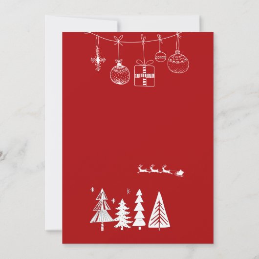 Rode minimale Scandinavische vakantiepas (Achterkant)