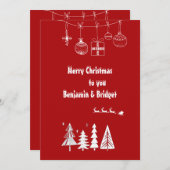 Rode minimale Scandinavische vakantiepas (Voorkant / Achterkant)