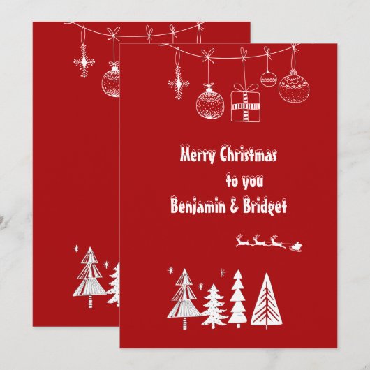 Rode minimale Scandinavische vakantiepas (Voorkant / Achterkant)