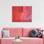 Rode minimalisme opgerekt canvasprint, gewoon rood canvas afdruk (Insitu (Woonkamer))