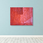 Rode minimalisme opgerekt canvasprint, gewoon rood canvas afdruk (Insitu (Houten vloer))