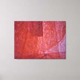 Rode minimalisme opgerekt canvasprint, gewoon rood canvas afdruk
