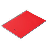 Rode Minimalistische Aangepaste Naam Gepersonalise Notitieboek (Linkerzijde)