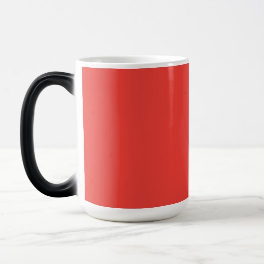 Rode Minimalistische Douane Mok | Moderne Naam Cad (Links)