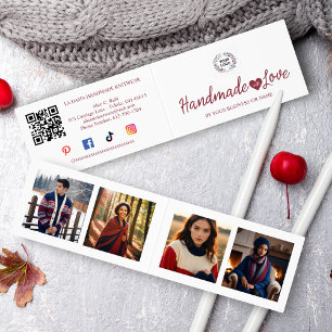 Rode minimalistische handgemaakt met Love Quote Ar Visitekaartje