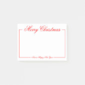 Rode minimalistische kerst post-it® notes (Voorkant)