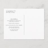 Rode minimalistische klasse van het Foto Afstudere Aankondigingskaart (Achterkant)