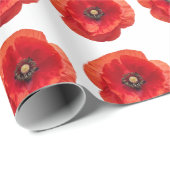 Rode minimalistische papaver cadeaupapier (Rol Hoek)