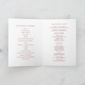 Rode Minimalistische Sierlijke Script II Trouw Programma (Binnen)