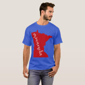Rode Minnesota State MN Oversized T-shirt (Voorkant volledig)