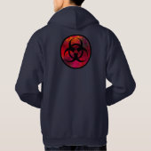 Rode mist Biohazard Symbol Hoodie (backprint) (Achterkant)