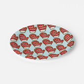 Rode Mitten Sugar Cookies kerstfeestdagen Borden Papieren Bordje (Gekanteld)