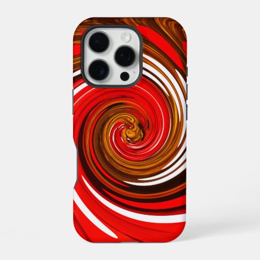 Rode mix-kunst iPhone hoesje (Achterkant)