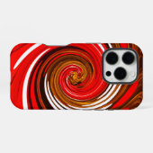 Rode mix-kunst iPhone hoesje (Achterkant horizontaal)