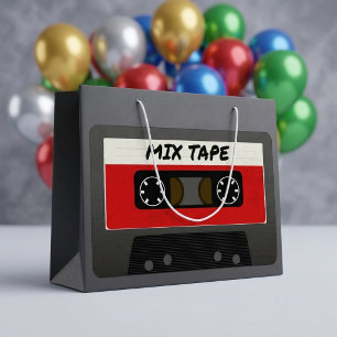 Rode Mix Tape - Geschenk geïnspireerd door de jare Large Cadeautasje