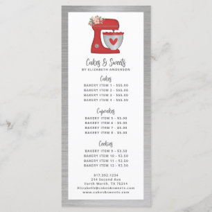 Rode Mixer Bakkerij Banketbakker Dessert Menu