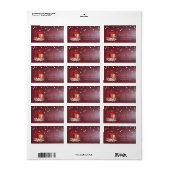 Rode Mixer Bloemen Folie Confetti Etiket (Full Sheet)