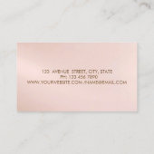 Rode Mixer Bloemen, Gouden Confetti, Penseelstreek Visitekaartje (Achterkant)