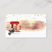 Rode Mixer gouden Stippen, penseelstreek Visitekaartje (Voorkant)