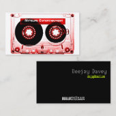 Rode mixtape visitekaartje (Voorkant / Achterkant)