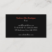 Rode mode schoenpatroon visitekaartje (Achterkant)