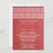 Rode Modern Bohemian Wedding Invite Kaart (Voorkant)