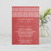 Rode Modern Bohemian Wedding Invite Kaart (Staand voorkant)