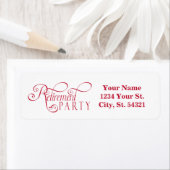 Rode, moderne Adresetiketten Etiket (Insitu)