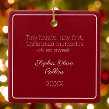 Rode moderne Baby-foto minimalistische kerstfoto