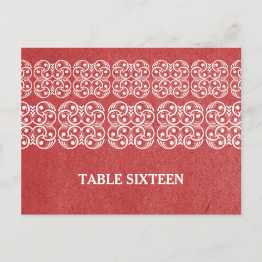 Rode moderne Bohemen Briefkaart (Voorkant)