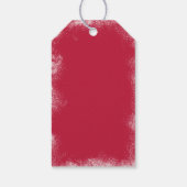 Rode moderne elegante Holly Berries Kerstmis Cadeaulabel (Achterkant)