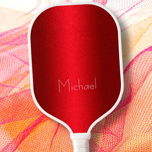 Rode moderne elegante typografie Minimale aangepas Pickleball Paddle