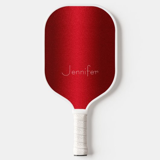 Rode moderne elegante typografie Minimale aangepas Pickleball Paddle (Voorkant)