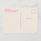 Rode moderne gedurfde typografie Christmas One fot Feestdagenkaart (Achterkant)