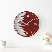 Rode moderne grote klok (Huis)