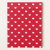 Rode moderne harten patroon gepersonaliseerde plan planner (Achterkant)