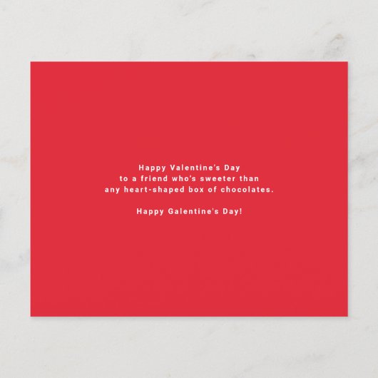 Rode moderne kalligrafie Fijne Galentine's Day kaa (Achterkant)