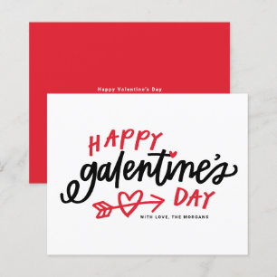 Rode moderne kalligrafie Fijne Galentine's Day kaa